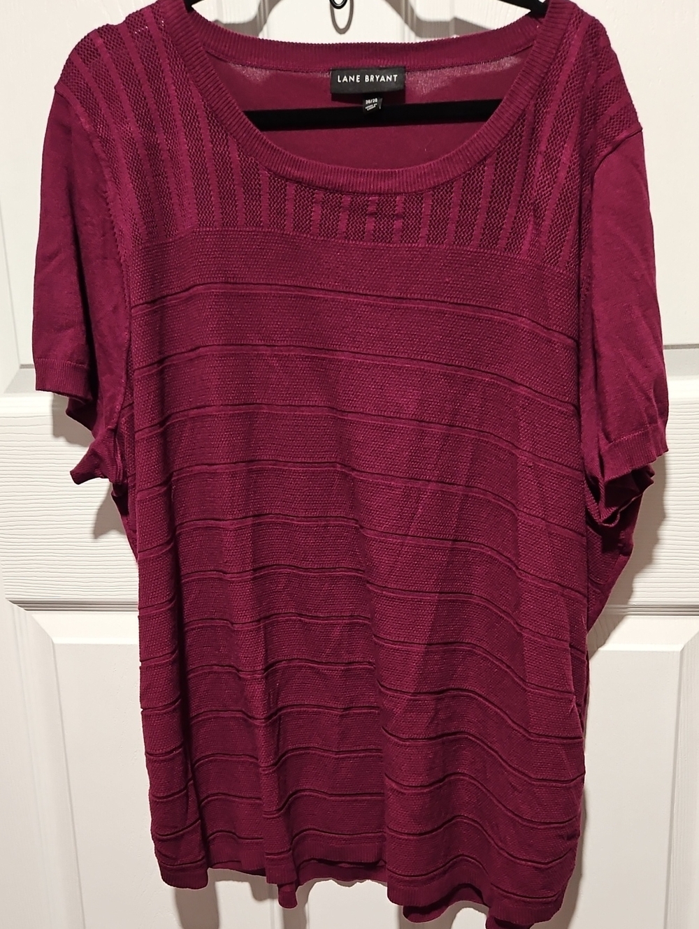 Lane Bryant Short Sleeve Knit Top - Plum